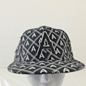 A & Diamond Shape Men's Flat Bill Acrylic Size Large Baseball Cap NEW